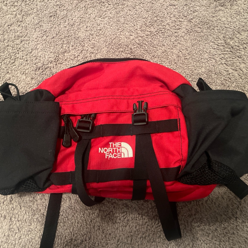 The North Face Vibrant Red and Black Backpack